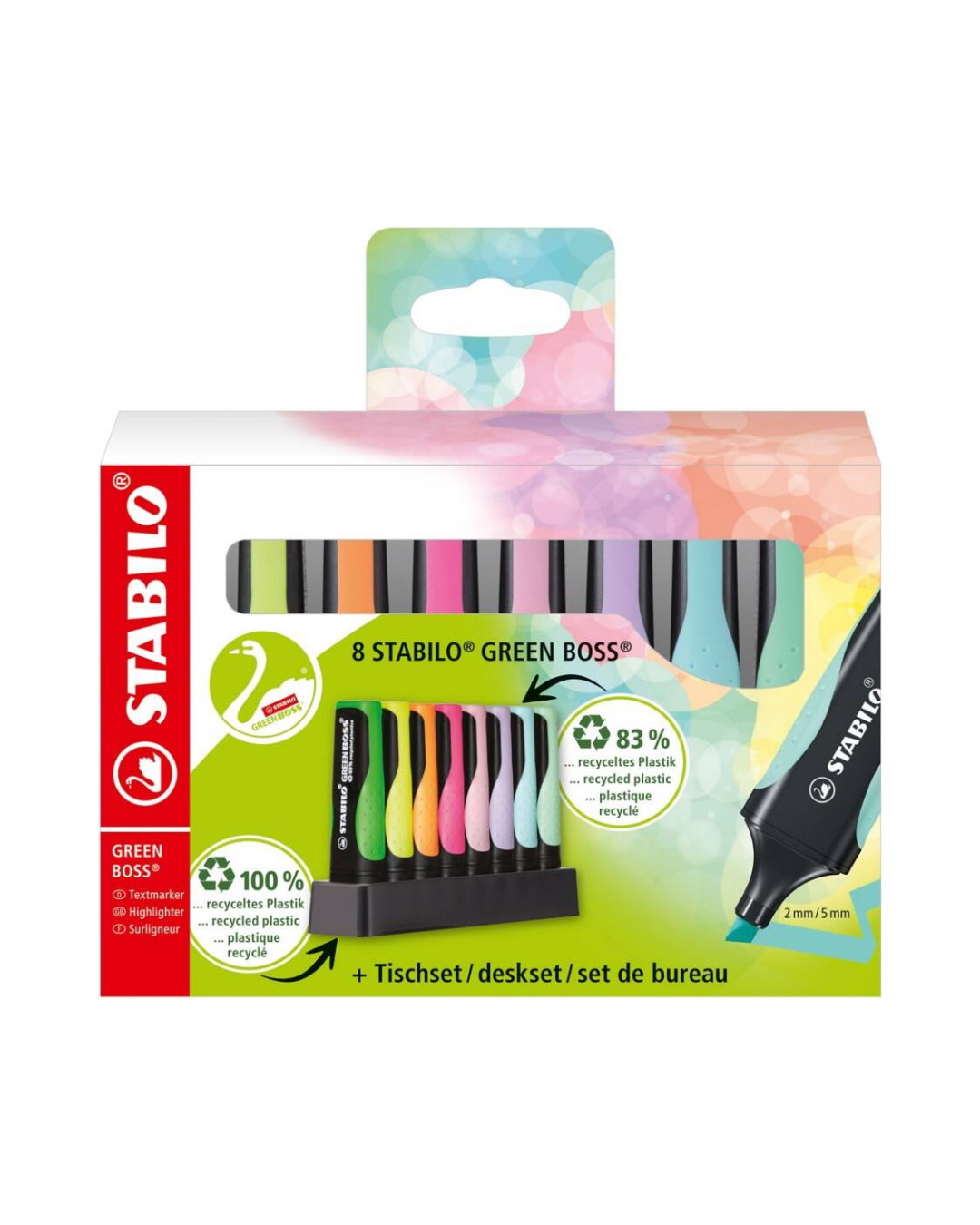STABILO GREEN BOSS markeerstiften - 8 Stuks - Academia Now - Schoolspullen voor de middelbare school, schoolplanner, agenda, notitieboek, flashcards, Stabilo- en Oxford schoolspullen voor beter plannen en leren - Hard Work Beats Talent