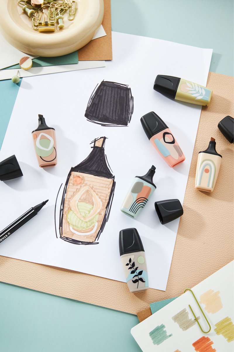 STABILO BOSS MINI NATUREvibes Markeerstiften — Etui met 6 Kleuren