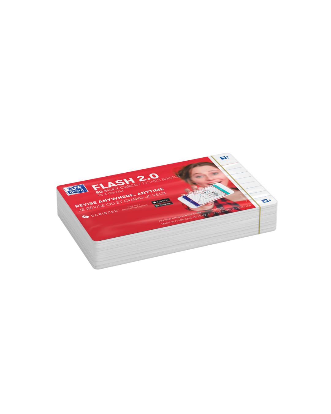 OXFORD flashcards A7 pak - 80 stuks multicolor - Academia Now - Schoolspullen voor de middelbare school, schoolplanner, agenda, notitieboek, flashcards, Stabilo- en Oxford schoolspullen voor beter plannen en leren - Hard Work Beats Talent