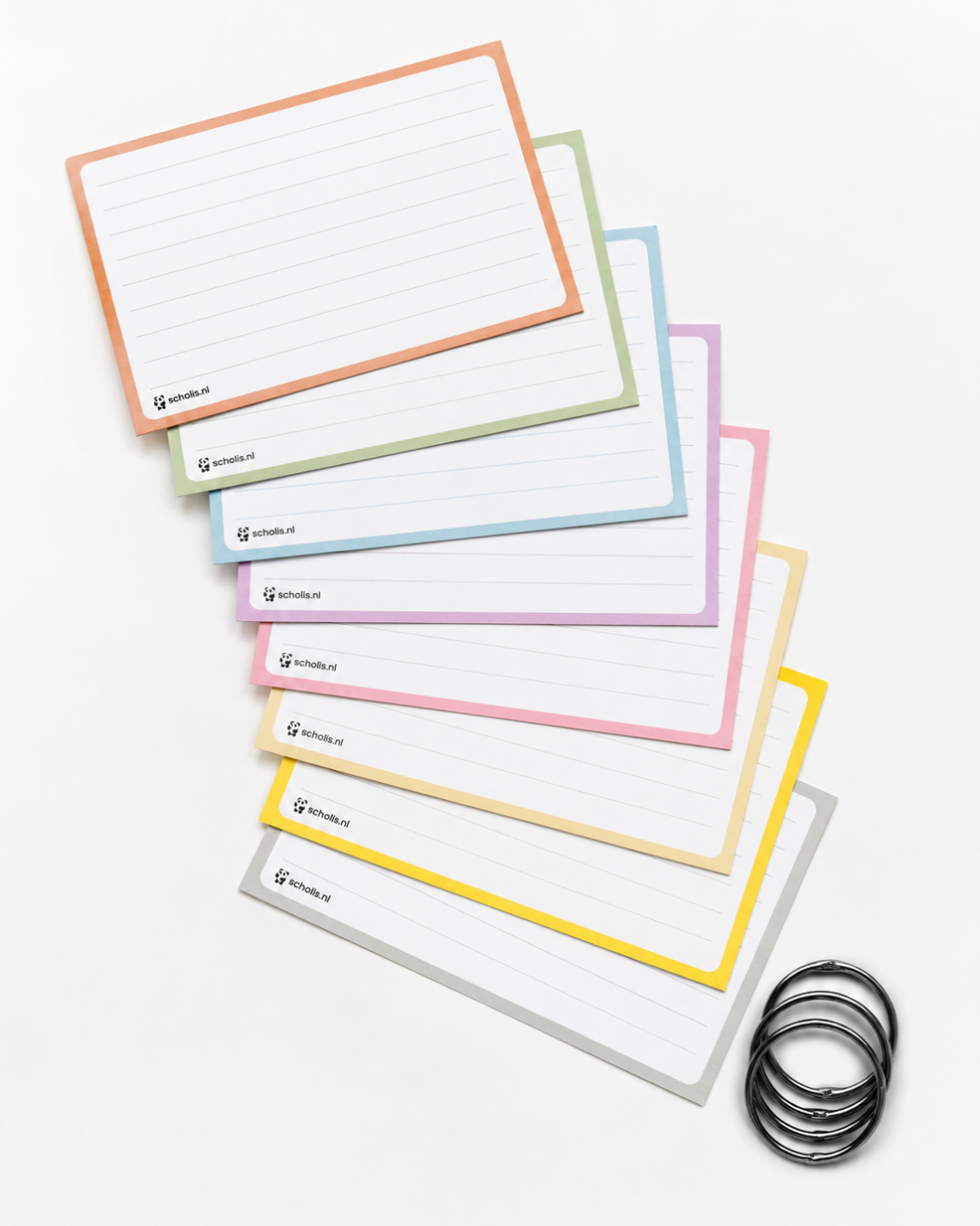 Scholis Flashcards Pakket A7 Pastel — 1000 Stuks