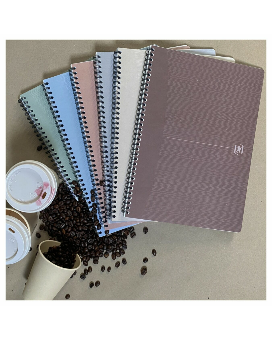 Oxford Notebook My Rec’up A5 Gelinieerd Betongrijs - Academia Now - Schoolspullen voor de middelbare school, schoolplanner, agenda, notitieboek, flashcards, Stabilo- en Oxford schoolspullen voor beter plannen en leren - Hard Work Beats Talent