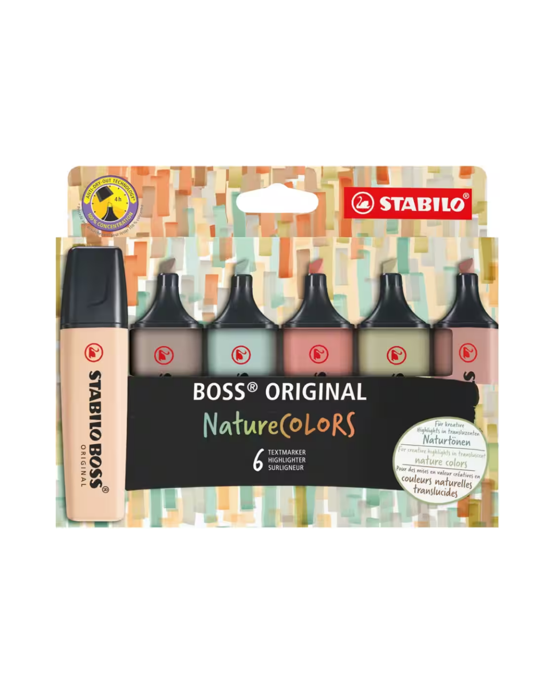 STABILO BOSS Tekstmarker Nature - 6 Stuks - Academia Now - Schoolspullen voor de middelbare school, schoolplanner, agenda, notitieboek, flashcards, Stabilo- en Oxford schoolspullen voor beter plannen en leren - Hard Work Beats Talent