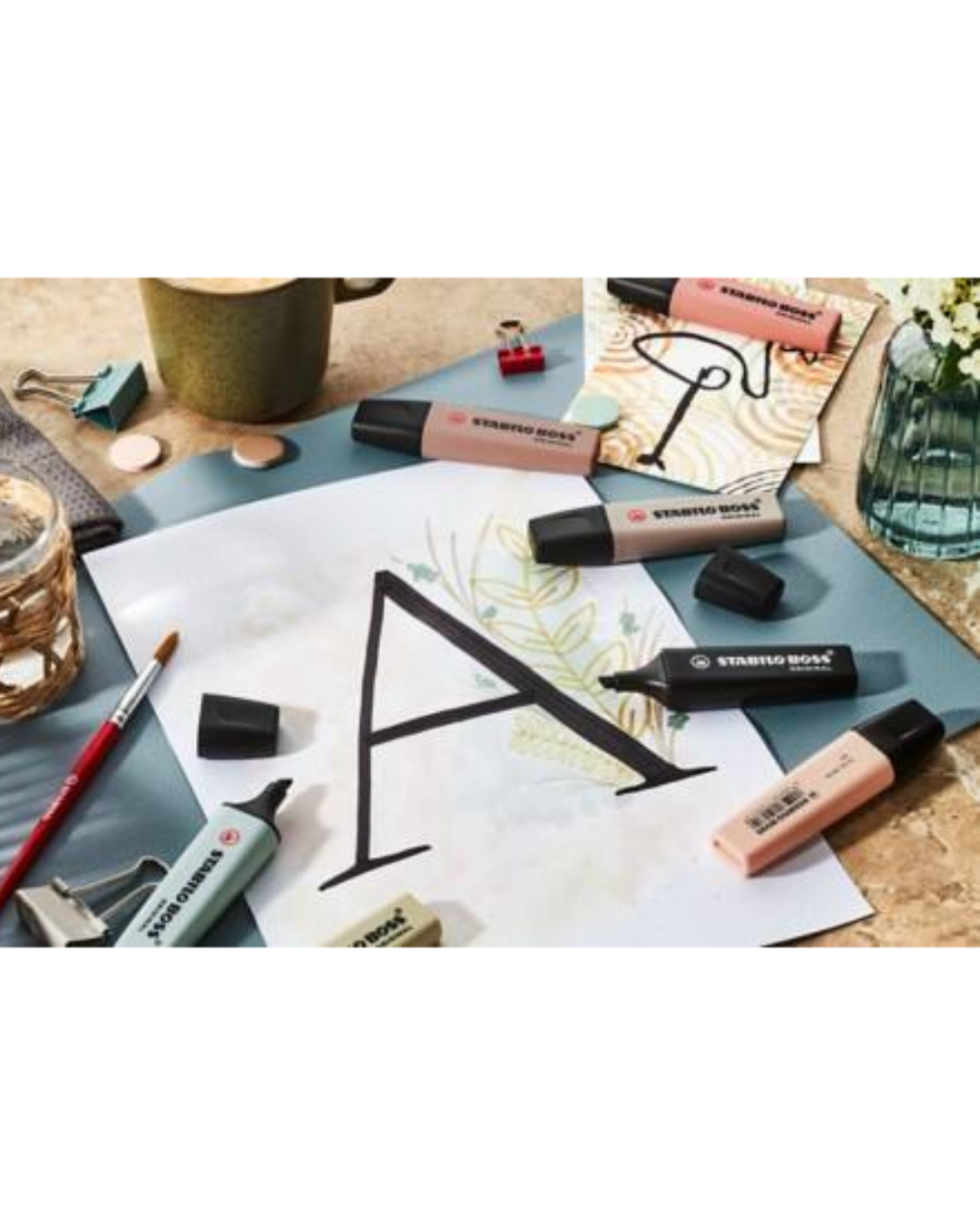STABILO BOSS Tekstmarker Nature - 6 Stuks - Academia Now - Schoolspullen voor de middelbare school, schoolplanner, agenda, notitieboek, flashcards, Stabilo- en Oxford schoolspullen voor beter plannen en leren - Hard Work Beats Talent