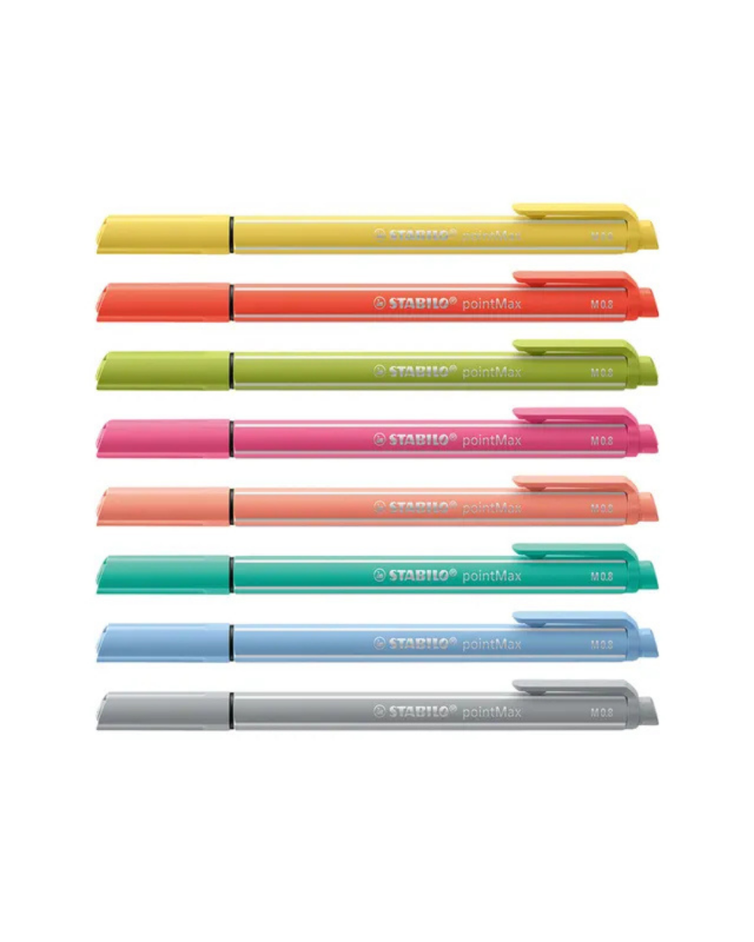 STABILO PointMax pastel etui - 8 kleuren - Academia Now - Schoolspullen voor de middelbare school, schoolplanner, agenda, notitieboek, flashcards, Stabilo- en Oxford schoolspullen voor beter plannen en leren - Hard Work Beats Talent