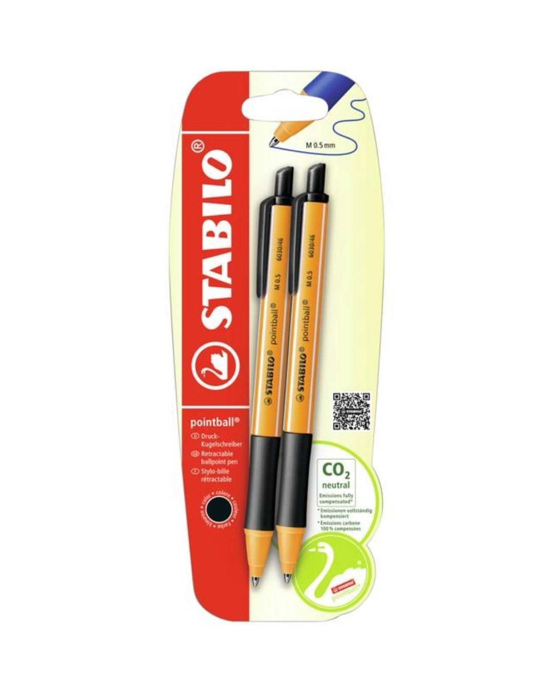 STABILO pointball pennen zwart - 2 stuks - Academia Now - Schoolspullen voor de middelbare school, schoolplanner, agenda, notitieboek, flashcards, Stabilo- en Oxford schoolspullen voor beter plannen en leren - Hard Work Beats Talent
