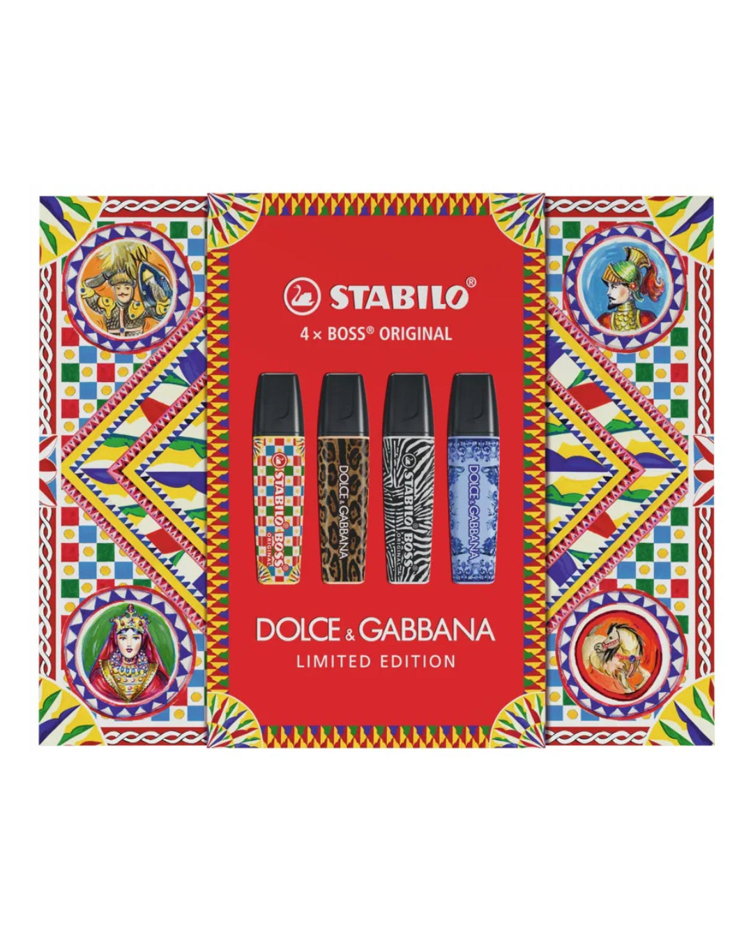 Premium geschenkbox STABILO Dolce Gabbana met magneetsluiting Caretto Siciliano design