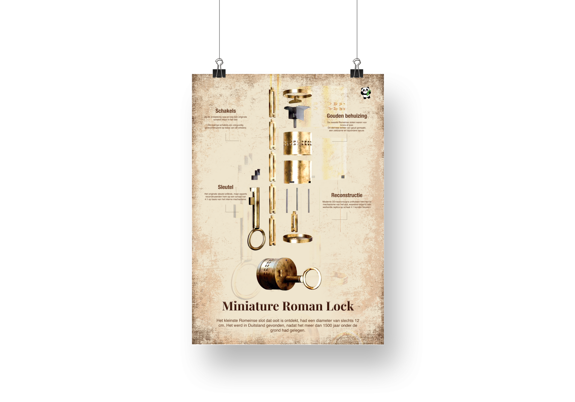 Miniatuur Romeinse Slot Poster - Academia Now - Schoolspullen voor de middelbare school, schoolplanner, agenda, notitieboek, flashcards, Stabilo- en Oxford schoolspullen voor beter plannen en leren - Hard Work Beats Talent