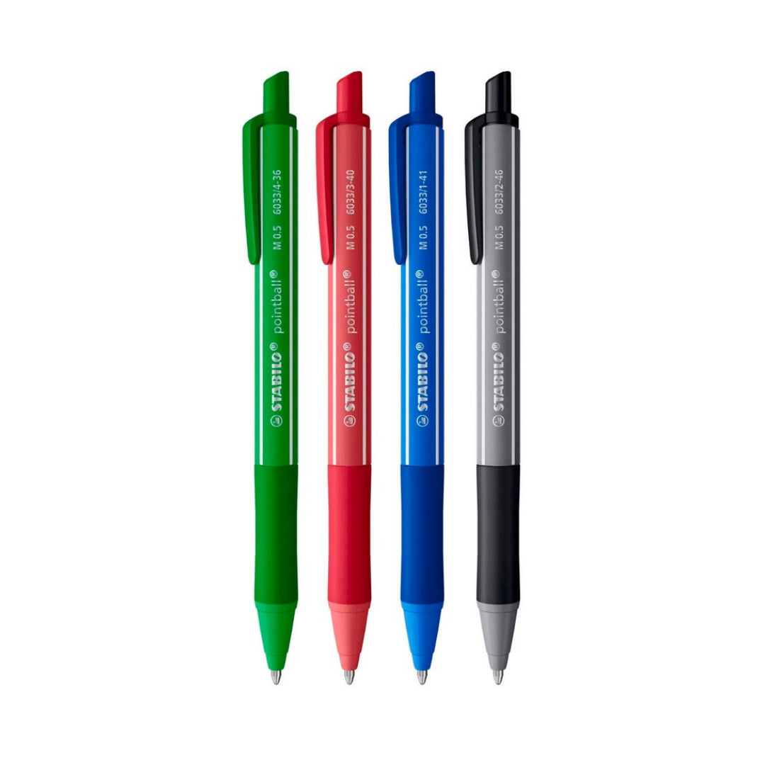 STABILO Pointball Colorful balpen met antislip gripzone
