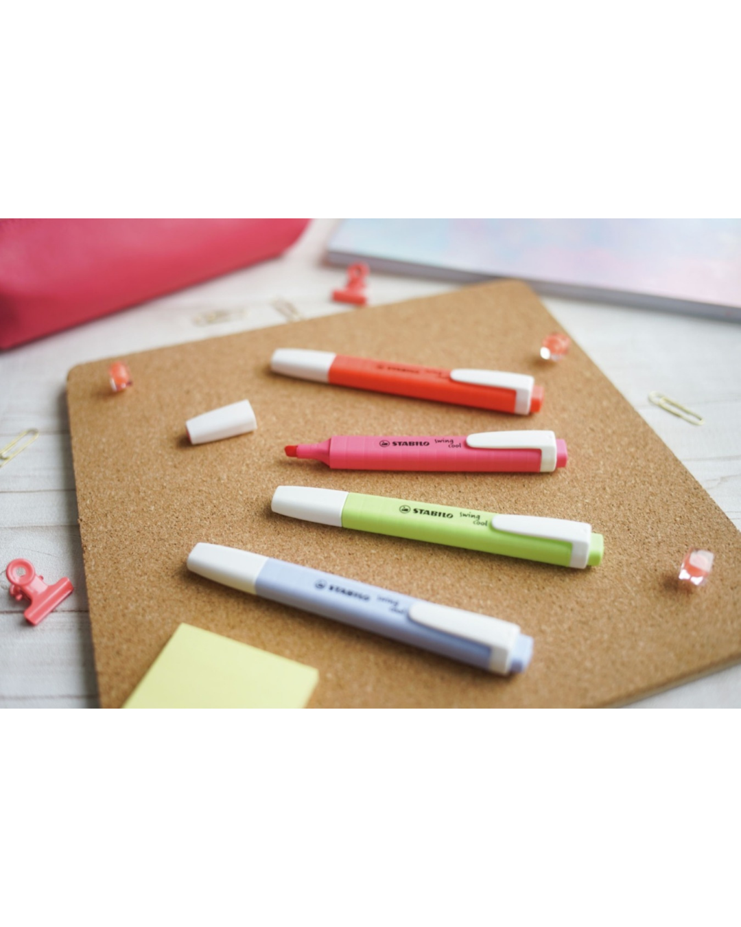 STABILO swing cool markeerstiften - 6 stuks Pastel Edition - Academia Now - Schoolspullen voor de middelbare school, schoolplanner, agenda, notitieboek, flashcards, Stabilo- en Oxford schoolspullen voor beter plannen en leren - Hard Work Beats Talent